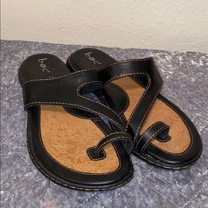 Dark brown sandals only worn once